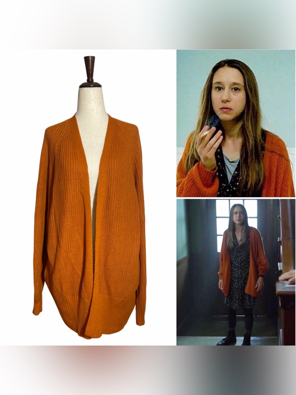 Urban Outfitters • Blake Cardigan Pumpkin Orange S ASO Violet Harmon